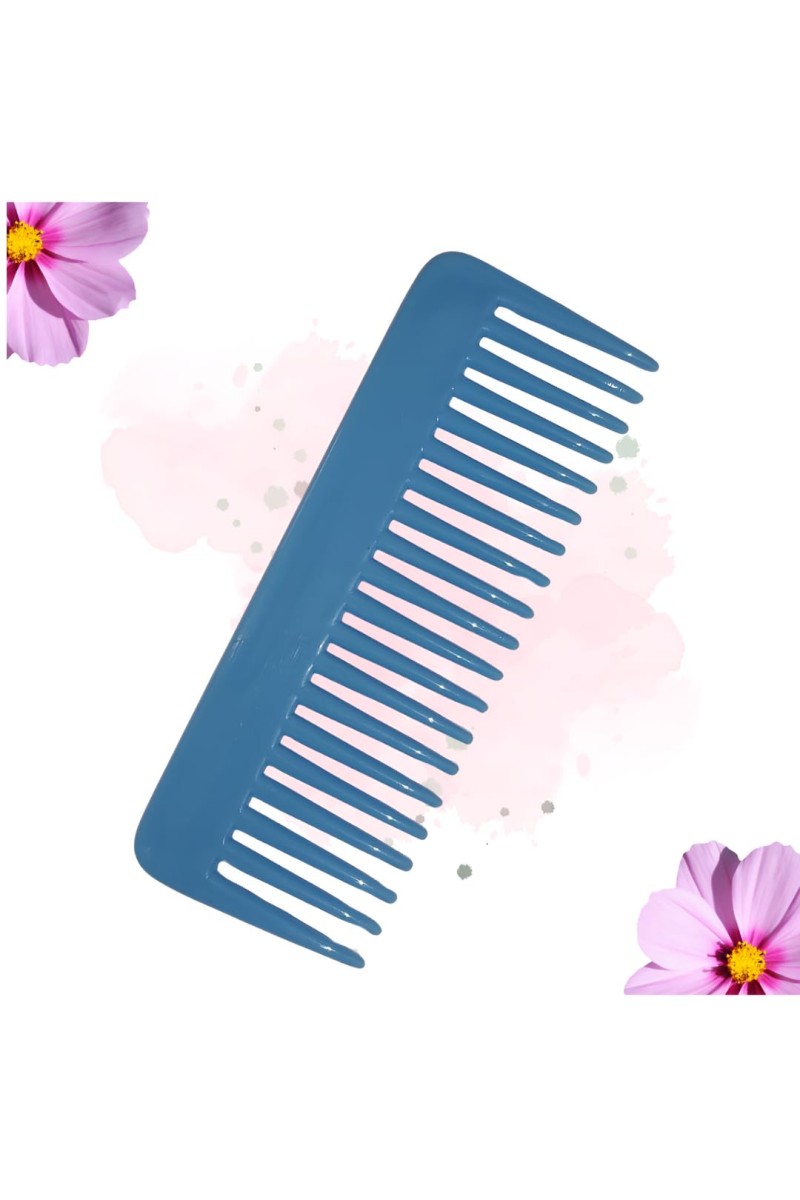 Hi Tech Sales Hair Wide Tooth Comb Detangling Frizz off detangler hair comb for Curly, long Hair & any type Hair, Wet, Dry. Shampoo Comb. Pack of 1 (Sky)
