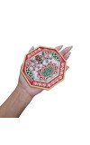 HiTechMart Makrana Marble Puja Chowki Combo Set – Hand-Painted Meenakari & Kundan Work Bajot/Singhasan for Mandir, Festival, Vrat, Decorative Pooja Platform for Idols & Gift Purpose