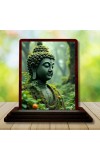 Car Desk/Table Top Lord Buddha Wooden Photo Stand â€“ 3x4 Inches, Compact & Stylish Spiritual Display For Car, Home & Office (Pack Of 1) (F14448)