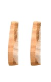 Wooden Neem Comb for Hair | Natural Anti-Static Wooden Hair Comb | Wide & Fine Teeth | Reduces Hair Fall & Dandruff | Unisex (combo of 2)