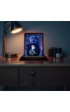Car Desk/Table Top Lord Shiva And Sadhguru Wooden Photo Stand 3x4 Inches, Compact & Stylish Spiritual Display For Car, Home & Office (Pack Of 1) (F14640)