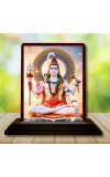 Car Desk/Table Top Lord Shiva Wooden Photo Stand â€“ 3x4 Inches, Compact & Stylish Spiritual Display For Car, Home & Office (Pack Of 1) (F14417)