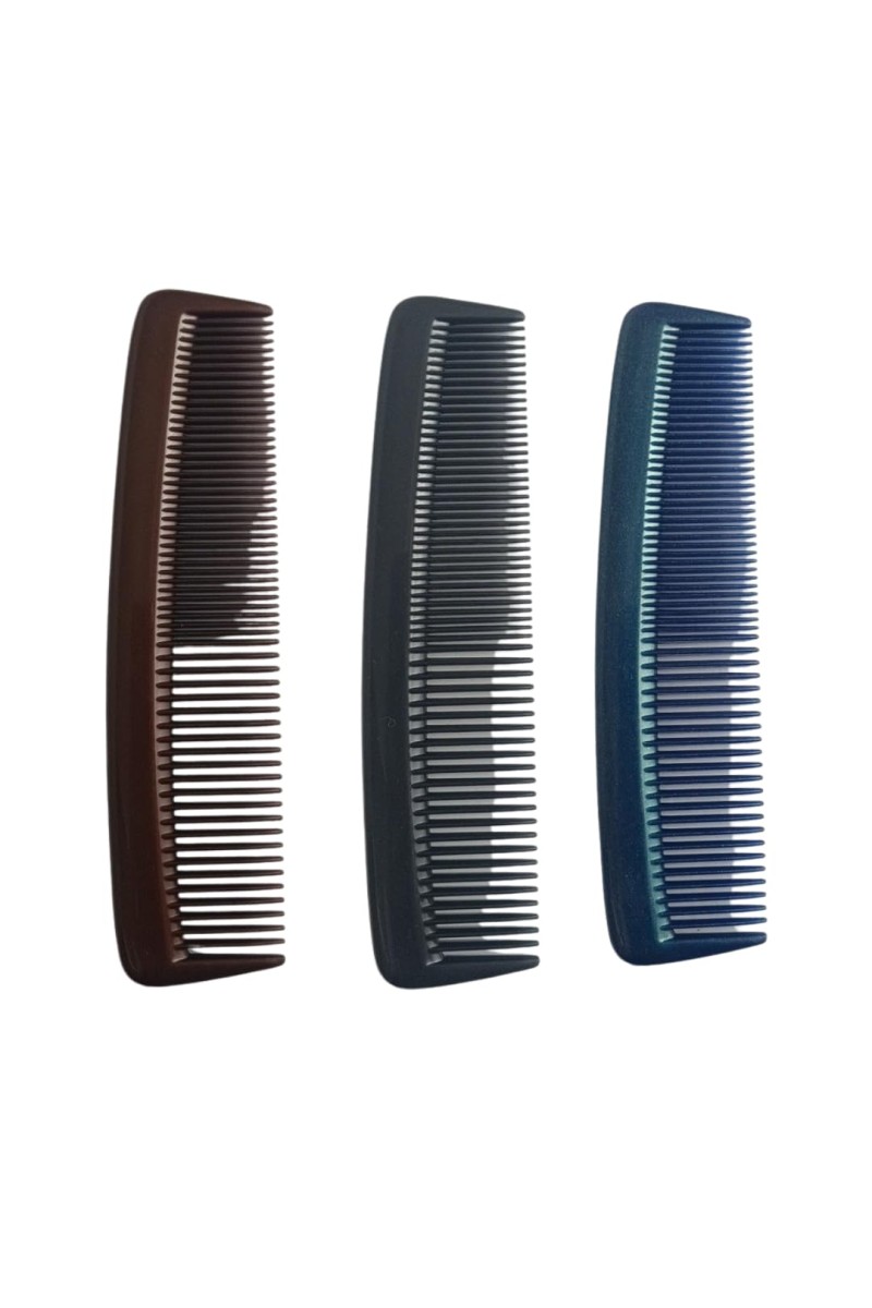 Hitech Sales 3-Piece Pocket Hair Comb Set for Men & Women Lightweight & Travel-Friendly Styling Combs