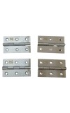 Stainless Steel Door Hinges (4 Pieces) – Durable 3 Inch Butt Hinges for Doors, Cabinets & Windows | Rust-Free, Smooth Movement, Heavy Duty Hardware Fittings (3x2 inch)