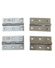 Stainless Steel Door Hinges (4 Pieces) – Durable 3 Inch Butt Hinges for Doors, Cabinets & Windows | Rust-Free, Smooth Movement, Heavy Duty Hardware Fittings (3x2 inch)