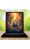 Car Desk/Table Top Lord Shiva Wooden Photo Stand â€“ 3x4 Inches, Compact & Stylish Spiritual Display For Car, Home & Office (Pack Of 1) (F14624)