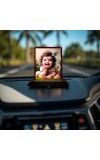 Car Desk/Table Top Lord Krishna Wooden Photo Stand 3x4 Inches, Compact & Stylish Spiritual Display For Car, Home & Office (Pack Of 1) (F14503)