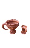 Traditional Dhunuchi Pradeep Clay Incense Burner Puja Diya for Durga Puja Aarti Pooja Decor