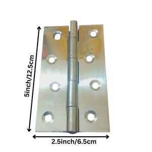 Stainless Steel Door Hinges – Heavy Duty Butt Hinges for Doors, Cabinets & Furniture | Rust-Resistant Smooth Movement | Pack of 4 (5 x2.5 inch)