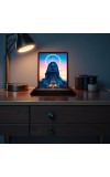 Car Desk/Table Top Lord Shiva Wooden Photo Stand 3x4 Inches, Compact & Stylish Spiritual Display For Car, Home & Office (Pack Of 1) (F14620)