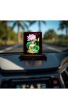 Car Desk/Table Top Lord Buddha Wooden Photo Stand 3x4 Inches, Compact & Stylish Spiritual Display For Car, Home & Office (Pack Of 1) (F14410)