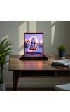 Car Desk/Table Top Lord Shiva Wooden Photo Stand 3x4 Inches, Compact & Stylish Spiritual Display For Car, Home & Office (Pack Of 1) (F14478)