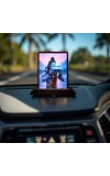 Car Desk/Table Top Lord Shiva Wooden Photo Stand 3x4 Inches, Compact & Stylish Spiritual Display For Car, Home & Office (Pack Of 1) (F14425)