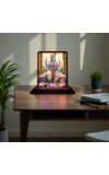 Car Desk/Table Top Lord Vishnu Wooden Photo Stand 3x4 Inches, Compact & Stylish Spiritual Display For Car, Home & Office (Pack Of 1) (F14536)