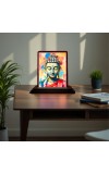 Car Desk/Table Top Lord Buddha Wooden Photo Stand 3x4 Inches, Compact & Stylish Spiritual Display For Car, Home & Office (Pack Of 1) (F14507)