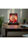 Car Desk/Table Top Lord Vishnu Lakshmi Wooden Photo Stand 3x4 Inches, Compact & Stylish Spiritual Display For Car, Home & Office (Pack Of 1) (F14561)