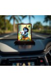 Car Desk/Table Top Lord Krishna Wooden Photo Stand 3x4 Inches, Compact & Stylish Spiritual Display For Car, Home & Office (Pack Of 1) (F14501)