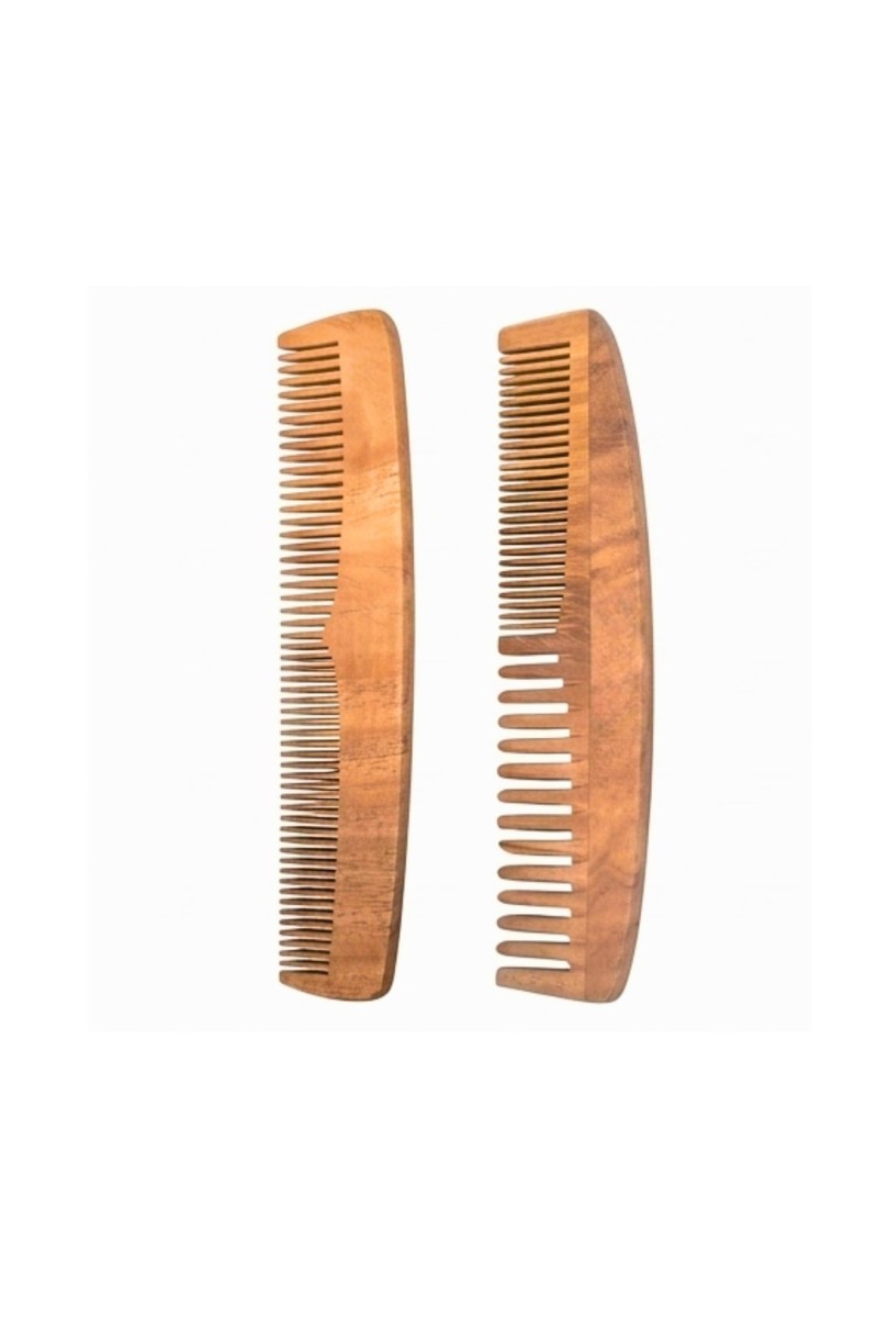 Pure Wooden Comb for Hair – Anti-Static Natural Wood Comb with Fine & Wide Teeth, Scalp Massage Hair Comb for Men & Women.
