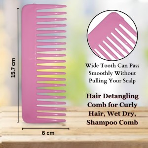 Hi Tech Sales Hair Wide Tooth Comb Detangling Frizz off detangler hair comb for Curly, long Hair & any type Hair, Wet, Dry. Shampoo Comb. Pack of 1 (Pink) Hi Tech Sales Hair Wide Tooth Comb Detangling Frizz off detangler hair comb for Curly, long Hair & any type Hair, Wet, Dry. Shampoo Comb. Pack of 1 (Pink)