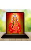 Car Desk/Table Top Lord Vishnu Lakshmi Wooden Photo Stand â€“ 3x4 Inches, Compact & Stylish Spiritual Display For Car, Home & Office (Pack Of 1) (F14562)