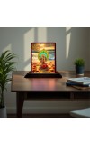 Car Desk/Table Top Lord Krishna Wooden Photo Stand 3x4 Inches, Compact & Stylish Spiritual Display For Car, Home & Office (Pack Of 1) (F14388)