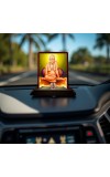 Car Desk/Table Top Swami Samarth Wooden Photo Stand 3x4 Inches, Compact & Stylish Spiritual Display For Car, Home & Office (Pack Of 1) (F14493)