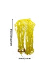 Durable Yellow Rope Net with Hammock Swing Hanging Net Mesh Sleeping Bed | Strong Nylon Outdoor, Sports, Garden or Decorative Use | Heavy Duty Multipurpose Rope Mesh (Yellow)