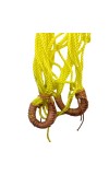 Durable Yellow Rope Net with Hammock Swing Hanging Net Mesh Sleeping Bed | Strong Nylon Outdoor, Sports, Garden or Decorative Use | Heavy Duty Multipurpose Rope Mesh (Yellow)