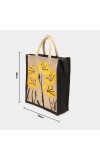 Brink Women's Black Jute Tote Bag - (M582)