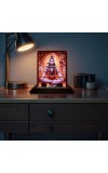 Car Desk/Table Top Lord Shiva Wooden Photo Stand 3x4 Inches, Compact & Stylish Spiritual Display For Car, Home & Office (Pack Of 1) (F14615)