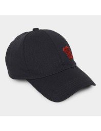 Brink Men's Dark Grey Fabric Cap Stylish & Comfortable Adjustable Baseball Hat for Outdoor, Casual & Sports Wear