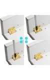 12 pcs Mini Hinges with Screws – Small Brass Hardware for Wooden Boxes, Models & Furniture