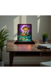 Car Desk/Table Top Lord Vishnu Wooden Photo Stand 3x4 Inches, Compact & Stylish Spiritual Display For Car, Home & Office (Pack Of 1) (F14421)