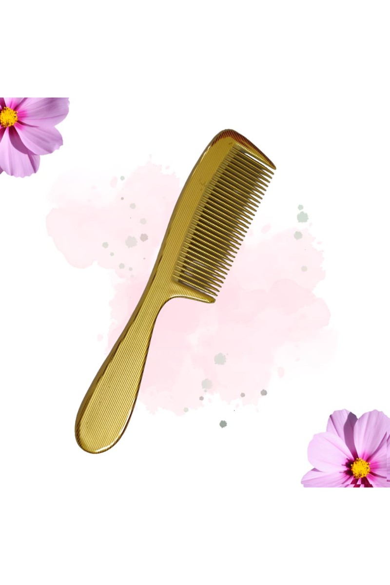 Hi Tech Sales Bloomy Shampoo Hair Comb | Round Wide Teeth | Set of 1