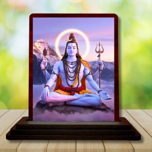 Car Desk/Table Top Lord Shiva Wooden Photo Stand 3x4 Inches, Compact & Stylish Spiritual Display For Car, Home & Office (Pack Of 1) (F14478) Car Desk/Table Top Lord Shiva Wooden Photo Stand 3x4 Inches, Compact & Stylish Spiritual Display For Car, Home & Office (Pack Of 1) (F14478)