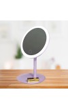HiTechMart LED Lighted Makeup Mirror – Touch Control, Dimmable Vanity Mirror with Adjustable Stand, 360° Rotation, Rechargeable & Portable for Beauty, Skincare & Grooming