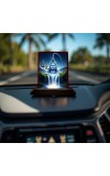 Car Desk/Table Top Lord Shiva Wooden Photo Stand 3x4 Inches, Compact & Stylish Spiritual Display For Car, Home & Office (Pack Of 1) (F14627)