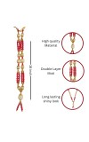 Handmade Moti Mala Artificial Multicolor Pearl Garland | Decorative Haar for God Idol, Temple & Home Décor (16 inch)