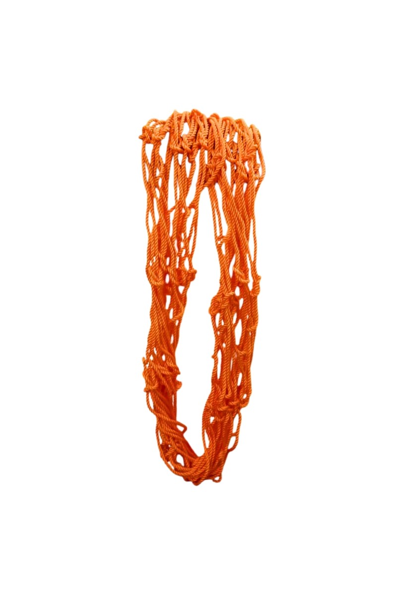 Durable Orange Rope Net with Hammock Swing Hanging Net Mesh Sleeping Bed | Strong Nylon Outdoor, Sports, Garden or Decorative Use | Heavy Duty Multipurpose Rope Mesh (Orange)