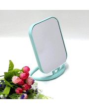 Hitech Sales Desk Student Bedroom,Foldable HD Dressing, Portable Princess Square Beauty Small Mirror Travel Mirror Suitable for Gifts Women (Light Blue Pack - 1) (Mint)