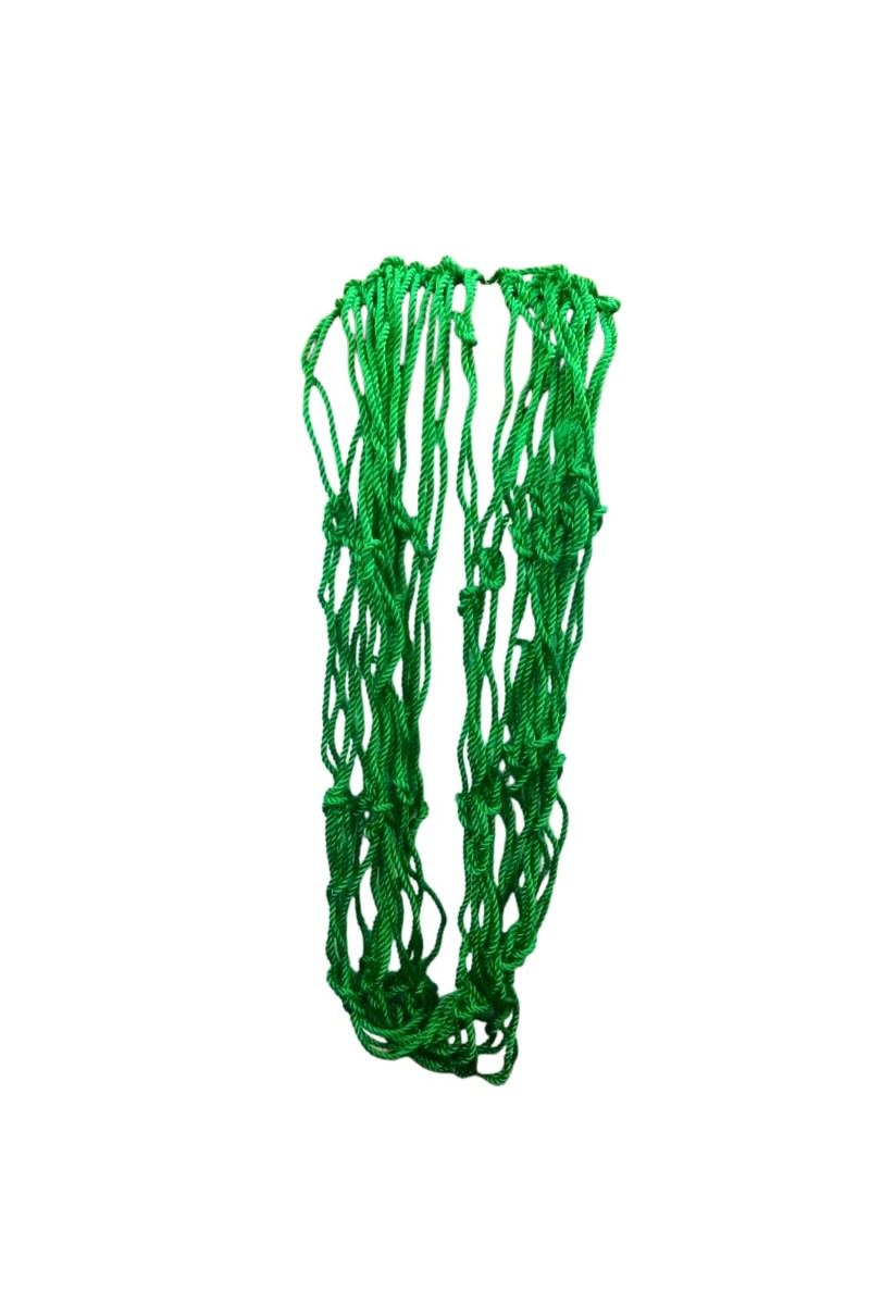 Durable Green Rope Net with Hammock Swing Hanging Net Mesh Sleeping Bed | Strong Nylon Outdoor, Sports, Garden or Decorative Use | Heavy Duty Multipurpose Rope Mesh (Green)