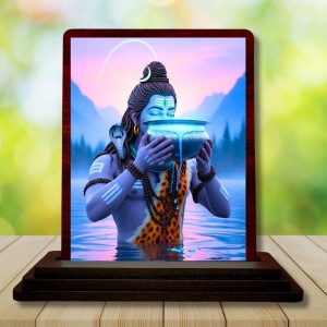 Car Desk/Table Top Lord Shiva Wooden Photo Stand 3x4 Inches, Compact & Stylish Spiritual Display For Car, Home & Office (Pack Of 1) (F14425) Car Desk/Table Top Lord Shiva Wooden Photo Stand 3x4 Inches, Compact & Stylish Spiritual Display For Car, Home & Office (Pack Of 1) (F14425)