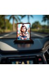 Car Desk/Table Top Lord Shiva Wooden Photo Stand 3x4 Inches, Compact & Stylish Spiritual Display For Car, Home & Office (Pack Of 1) (F14505)