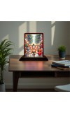 Car Desk/Table Top Lord Ganesha And Shiva Parvathi Wooden Photo Stand 3x4 Inches, Compact & Stylish Spiritual Display For Car, Home & Office (Pack Of 1) (F14380)