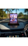Car Desk/Table Top Lord Shiva Wooden Photo Stand 3x4 Inches, Compact & Stylish Spiritual Display For Car, Home & Office (Pack Of 1) (F14478)