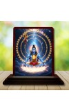 Car Desk/Table Top Lord Shiva Wooden Photo Stand â€“ 3x4 Inches, Compact & Stylish Spiritual Display For Car, Home & Office (Pack Of 1) (F14378)