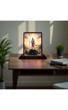 Car Desk/Table Top Lord Rama Wooden Photo Stand 3x4 Inches, Compact & Stylish Spiritual Display For Car, Home & Office (Pack Of 1) (F14408)