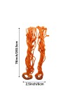 Durable Orange Rope Net with Hammock Swing Hanging Net Mesh Sleeping Bed | Strong Nylon Outdoor, Sports, Garden or Decorative Use | Heavy Duty Multipurpose Rope Mesh (Orange)