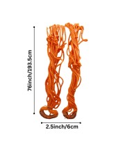 Durable Orange Rope Net with Hammock Swing Hanging Net Mesh Sleeping Bed | Strong Nylon Outdoor, Sports, Garden or Decorative Use | Heavy Duty Multipurpose Rope Mesh (Orange)