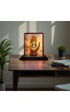Car Desk/Table Top Lord Krishna Wooden Photo Stand 3x4 Inches, Compact & Stylish Spiritual Display For Car, Home & Office (Pack Of 1) (F14384)